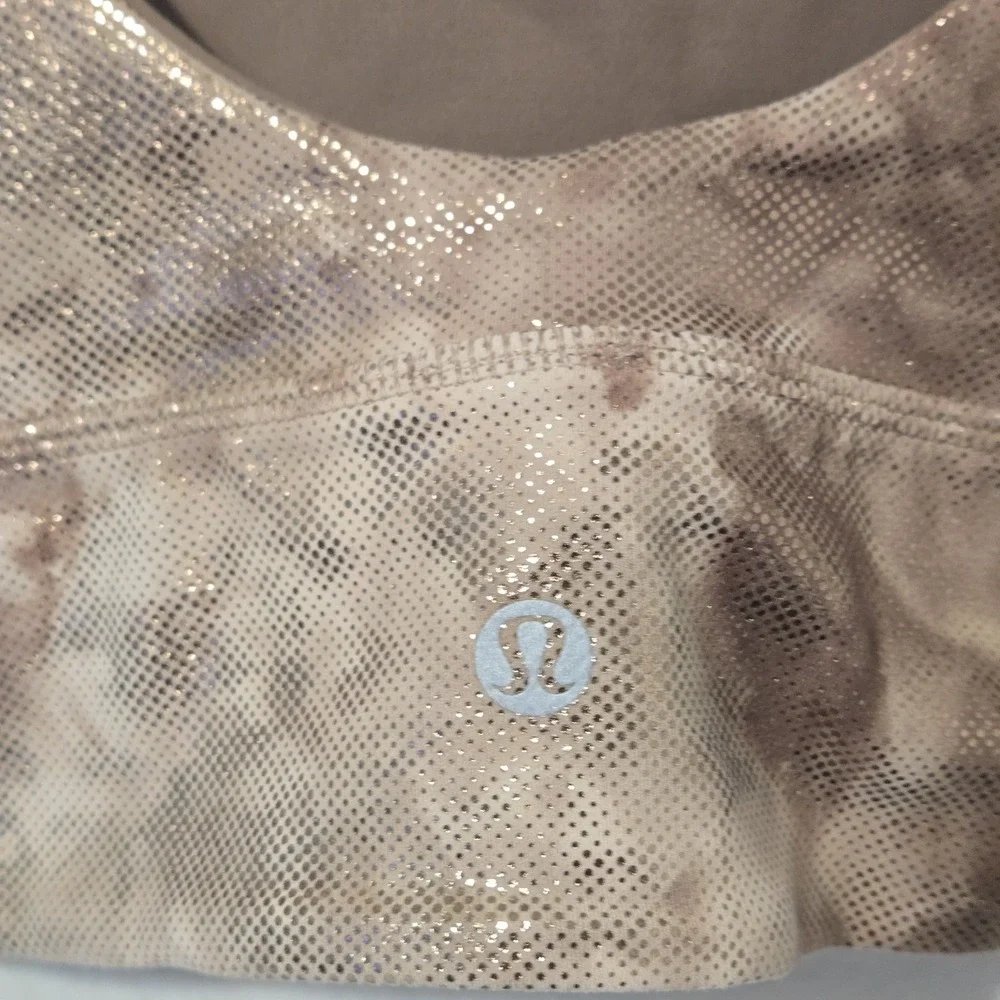 Lululemon Align Sports Bra Reversible Shiny Metallic Copper/Bronze Size 6